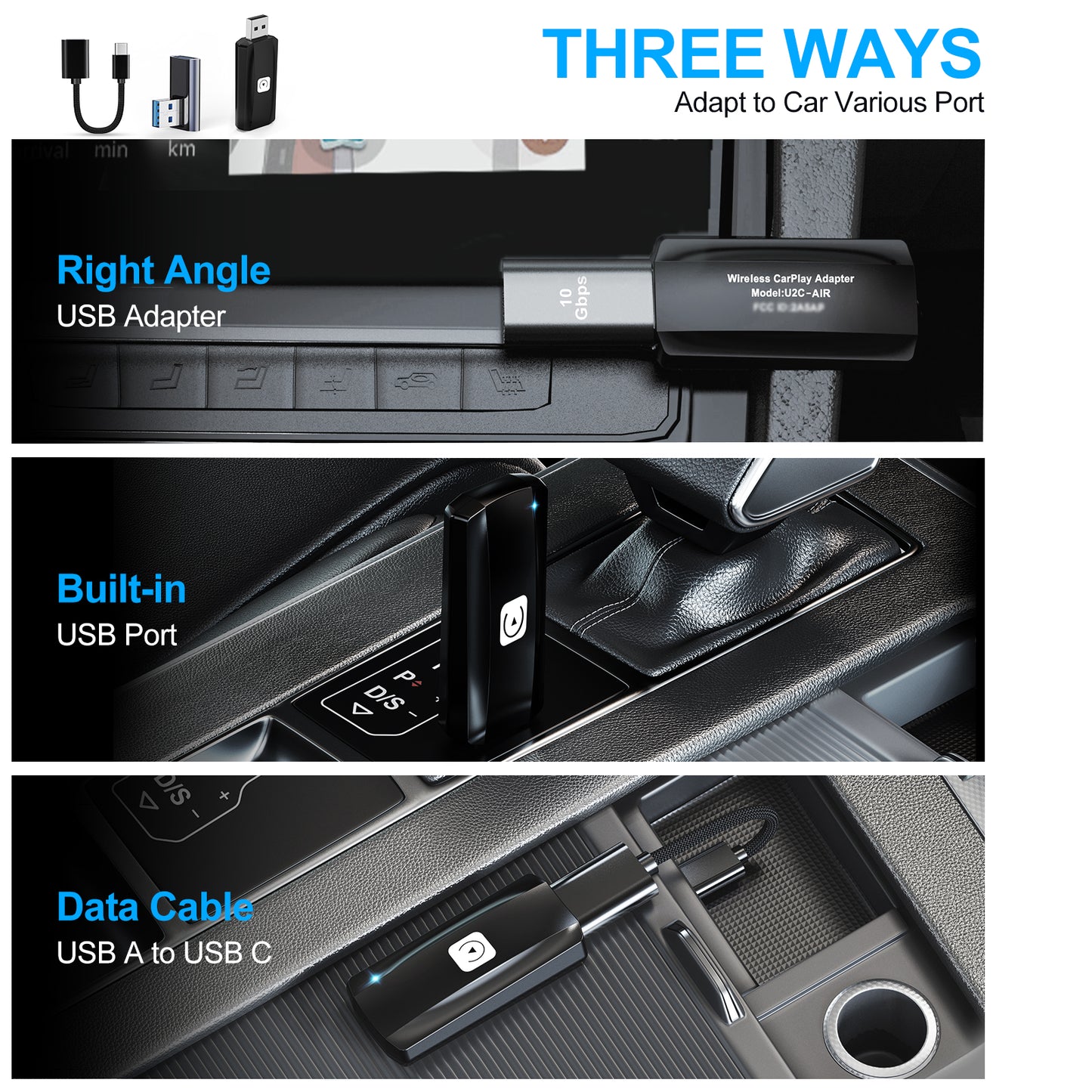 MSXTTLY U2C-AIR Wireless CarPlay Adapter